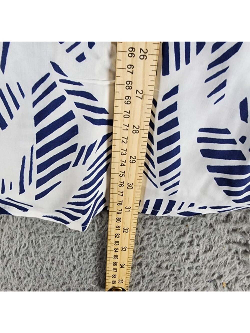 PX Shirt Mens XL White & Blue Print Short Sleeve Button Up *NWT* - Picture 6 of 10